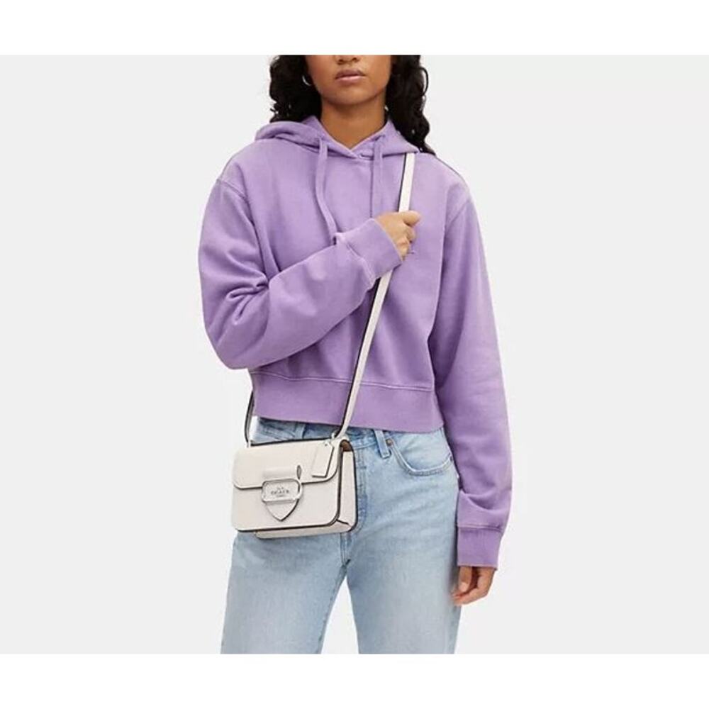 NWT! Coach Outlet Morgan Square Crossbody Silver/Chalk - Picture 6 of 7